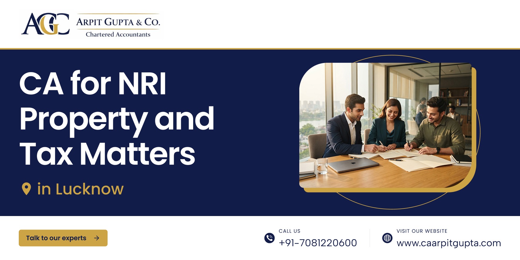 CA for NRI Property and Tax Matters in Lucknow | NRI Property Sale Tax Planning