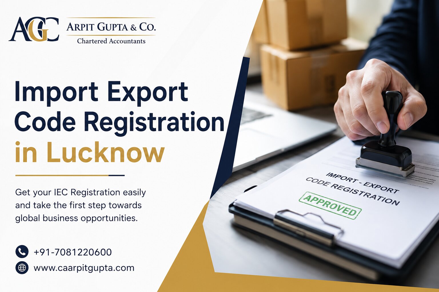 Import Export Code (IEC) Registration in Lucknow | CA Arpit Gupta & Co.